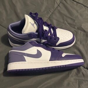 Air Jordan’s- Purple and White (6Y)